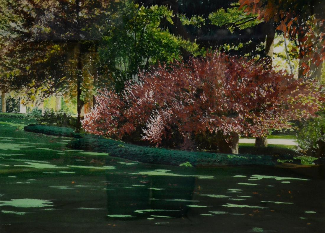 Newnam, Thomas A., gouache on paper "Spring Azeleas" (1 of 2)