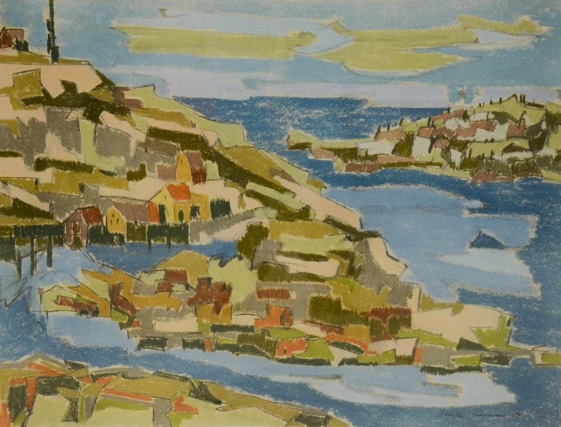 Lemm, Adele, pastel on paper "Monhegan #8" (1 of 2)