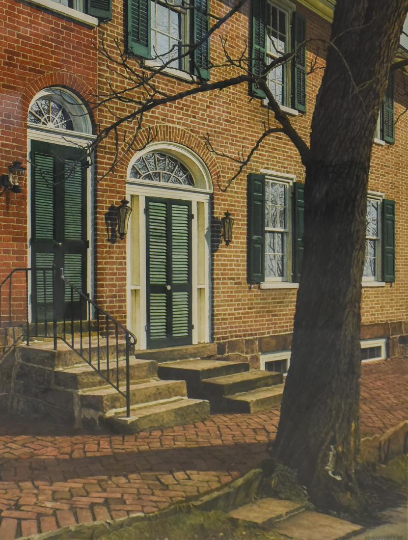 Rafferty, Ed, watercolor "Colonial Row Home" (1 of 3)