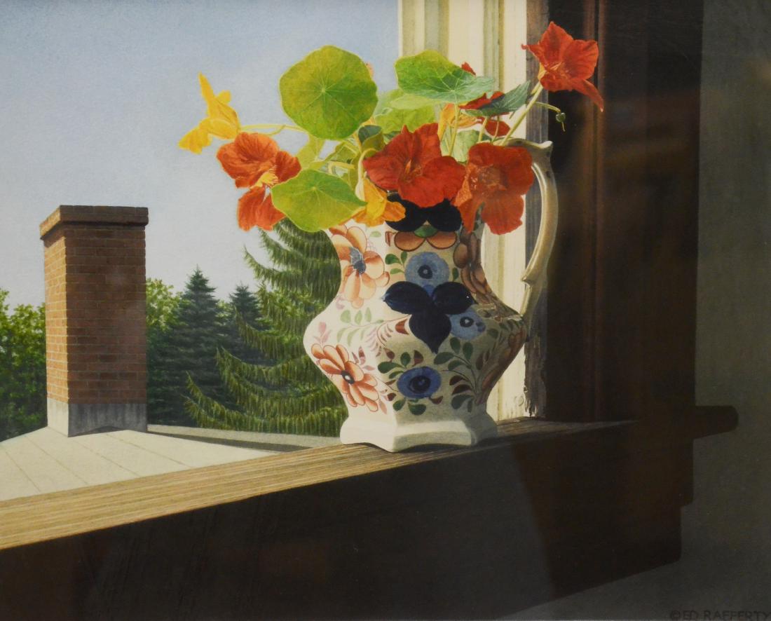 Rafferty, Ed, watercolor "Nasturtiums & Gaudy Dutch" (1 of 2)