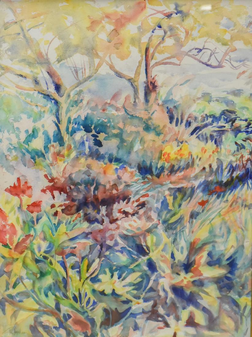 Ingraham, Tina, watercolor "Tidebrook Gardens Triptych (1 of 3)
