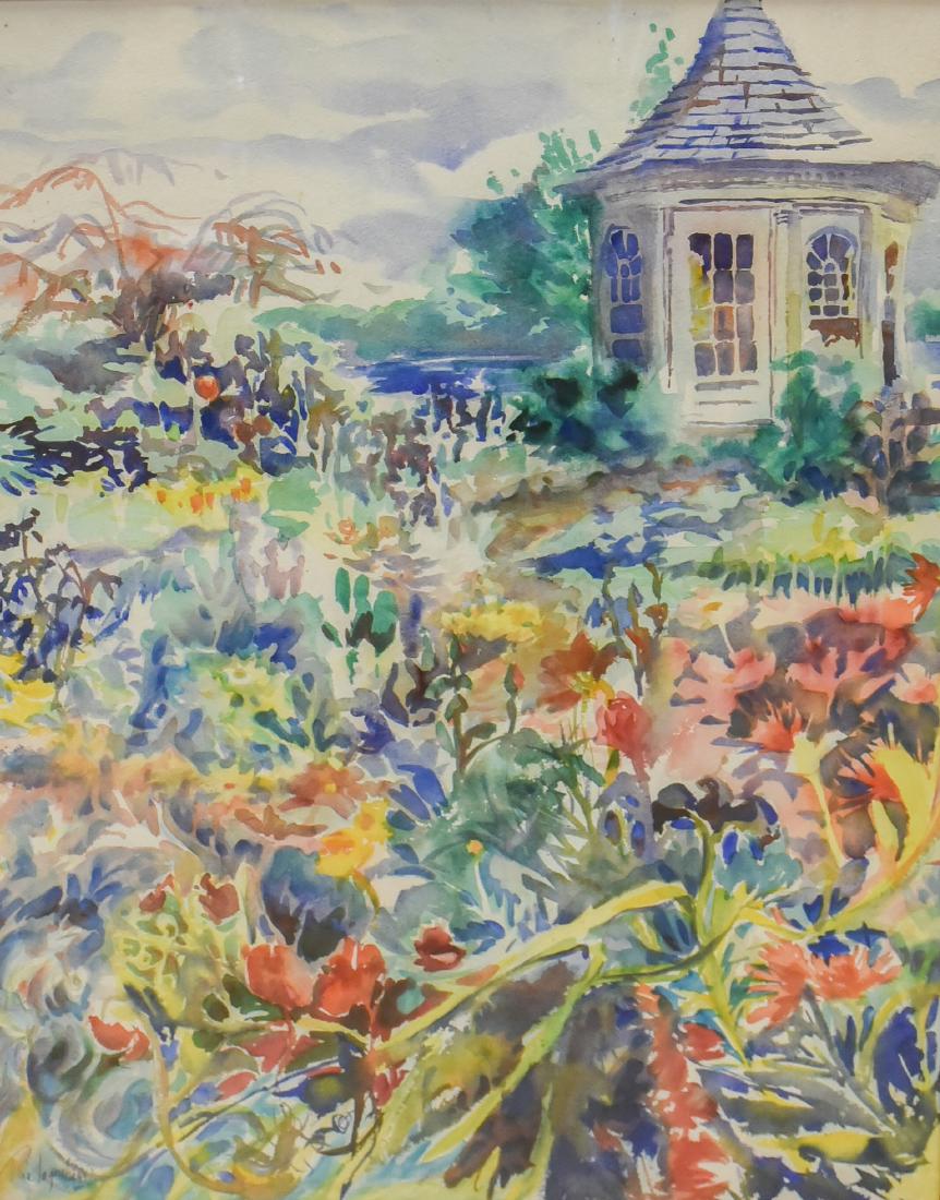 Ingraham, Tina, watercolor "Tidebrook Gardens Triptych (1 of 3)