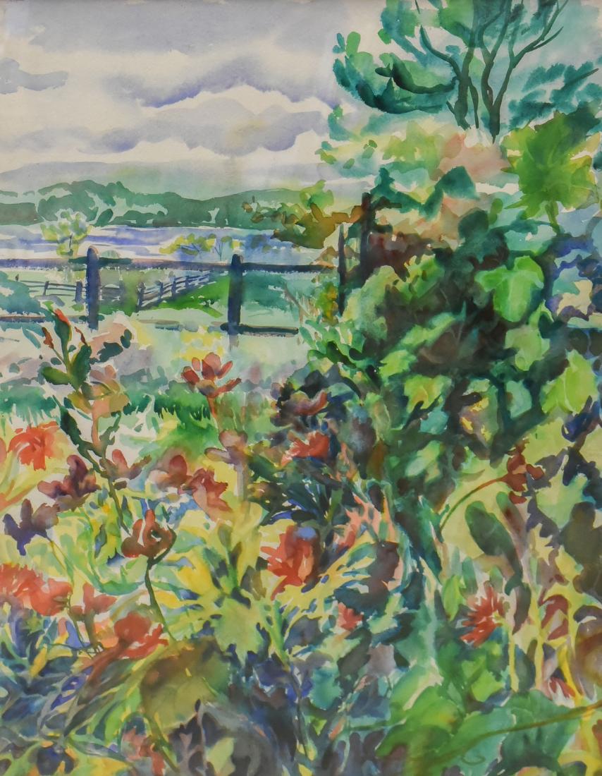 Ingraham, Tina, watercolor "Tidebrook Gardens Triptych (1 of 3)
