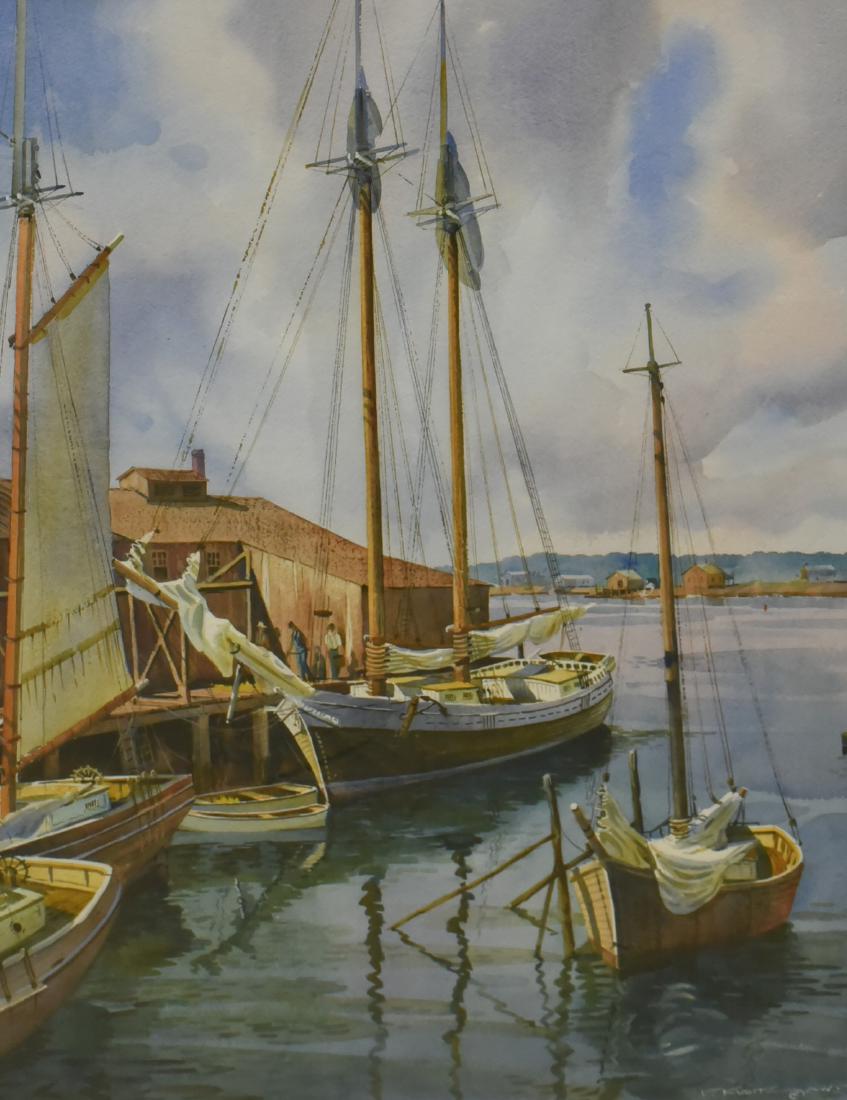 Kubitz, Frederick, watercolor "Eastport Harbor, Maine (1 of 3)