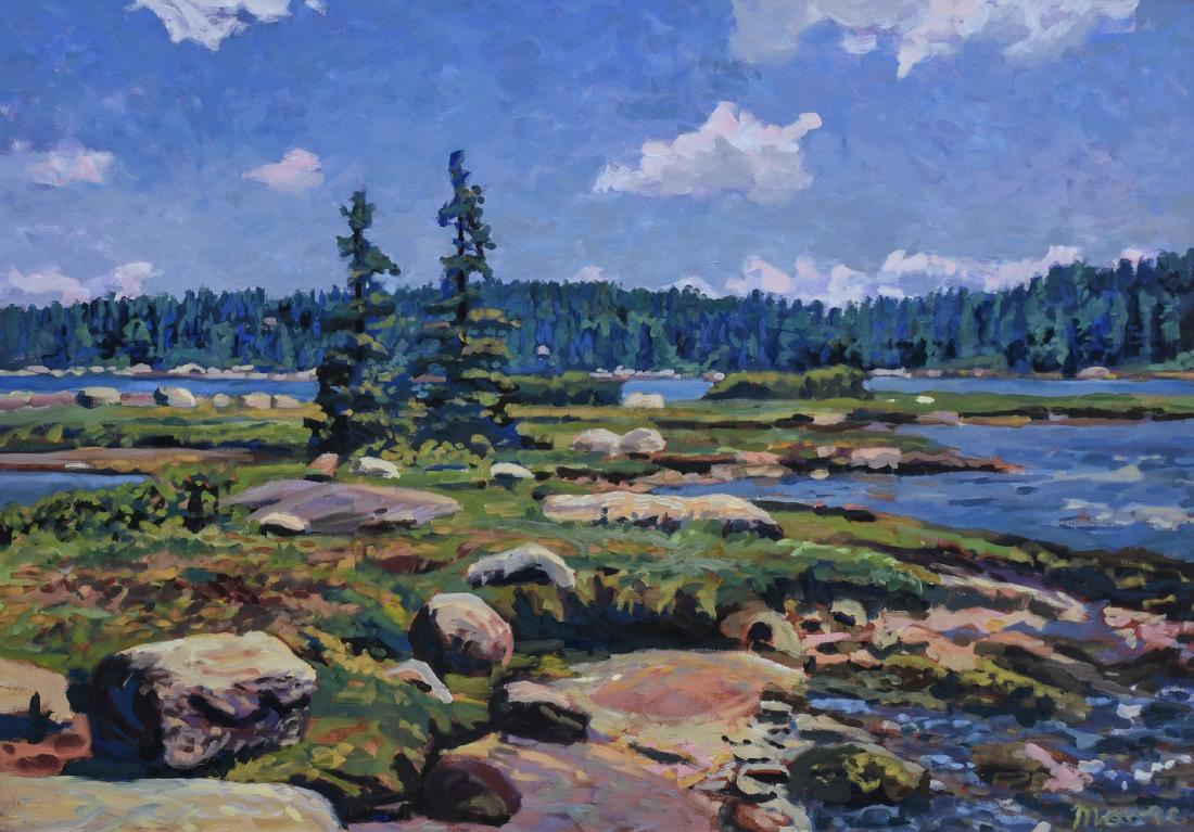 Moore, Scott, oil on canvas "Vinalhaven Basin II" (1 of 3)