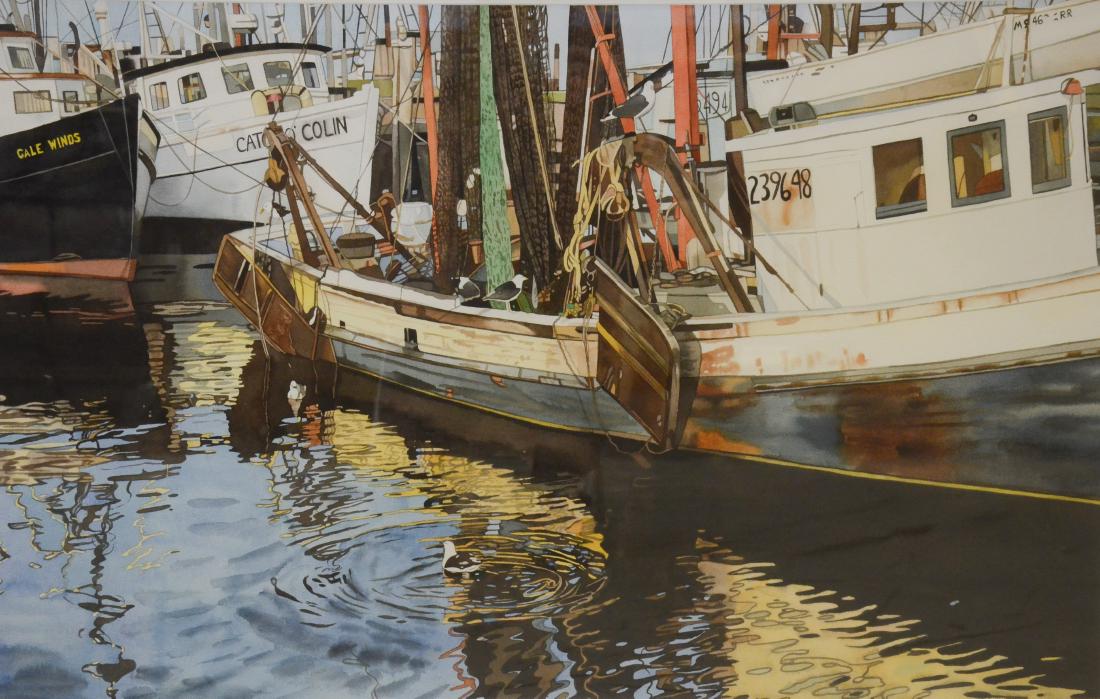 Rubin, Deborah, watercolor on paper "Boats and Gulls" (1 of 5)