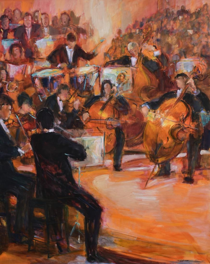 Conigliano, Conchita, oil on canvas "L'Orchestre Jaune" (1 of 4)