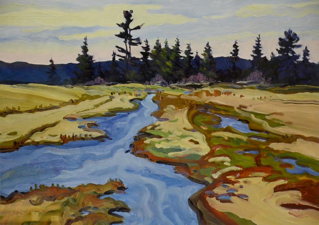 Peters, Andrea, oil on board "Wetlands- Spring" (1 of 2)