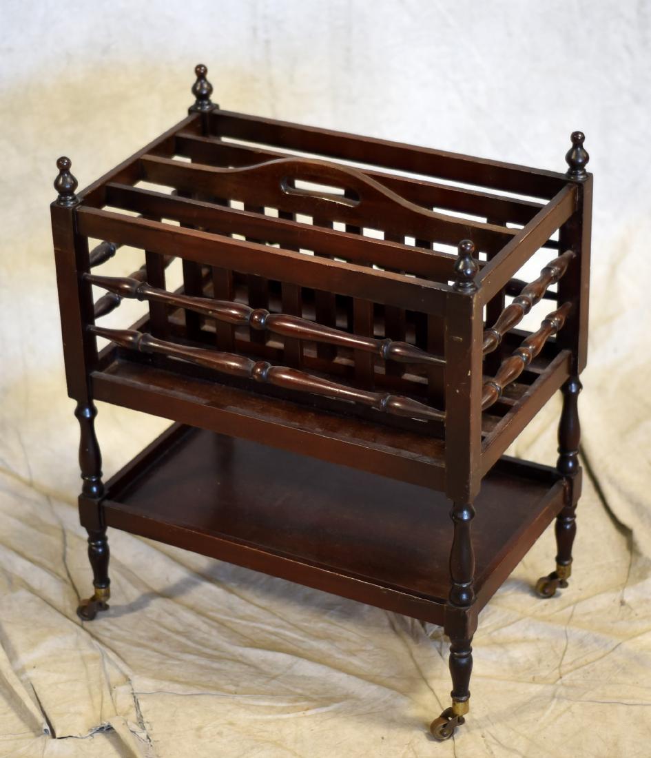 Mahogany canterbury: Mahogany canterbury, 20"l x 25"h x 12"d