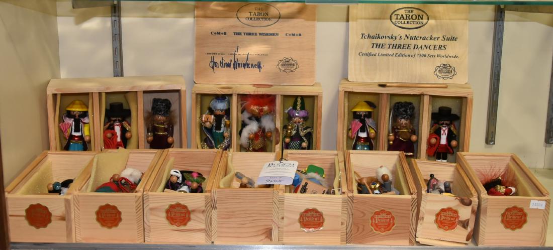 Shelf #5 - (17) Steinbach Nutcrackers: Shelf #5 - (17) Limited Edition Original Steinbach Volkskunst Germany nutcrackers (some from The Taron Collection), c/o (2) sets Tchaikovsky's Nutcracker Suite The Three Dancers, Mouse King, Toy Soldi