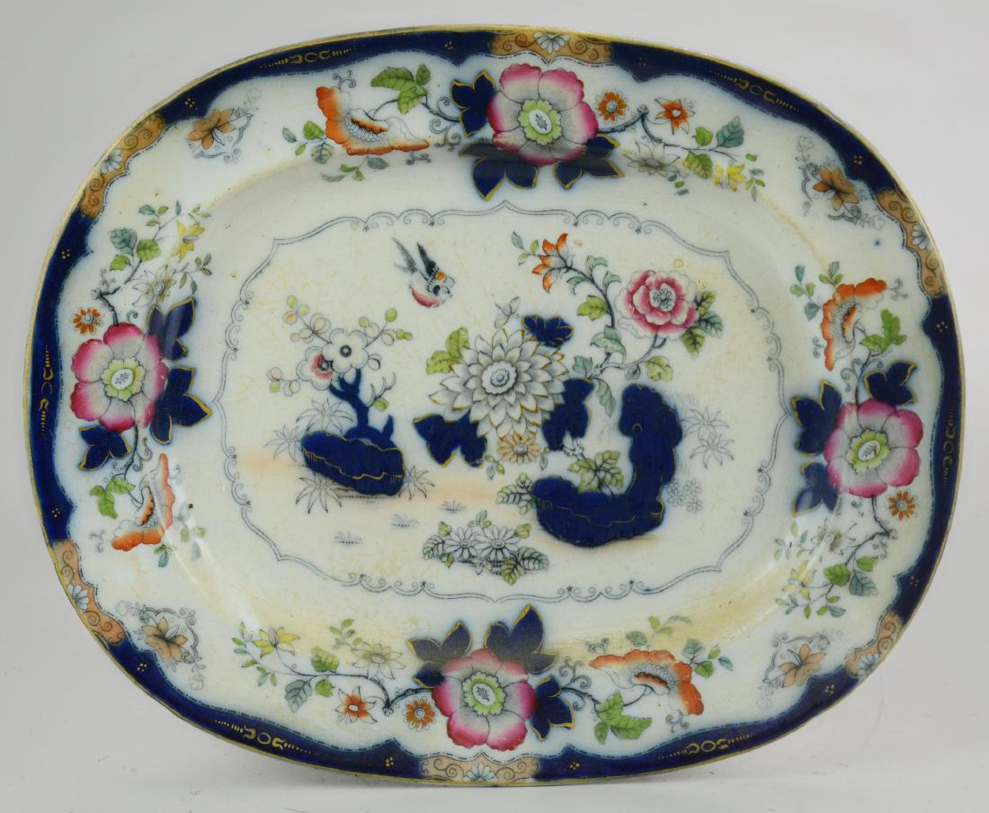 Morley Ironstone Floral Platter: Morley Ironstone Floral Platter (14-1/2" l x 11-1/2" w)