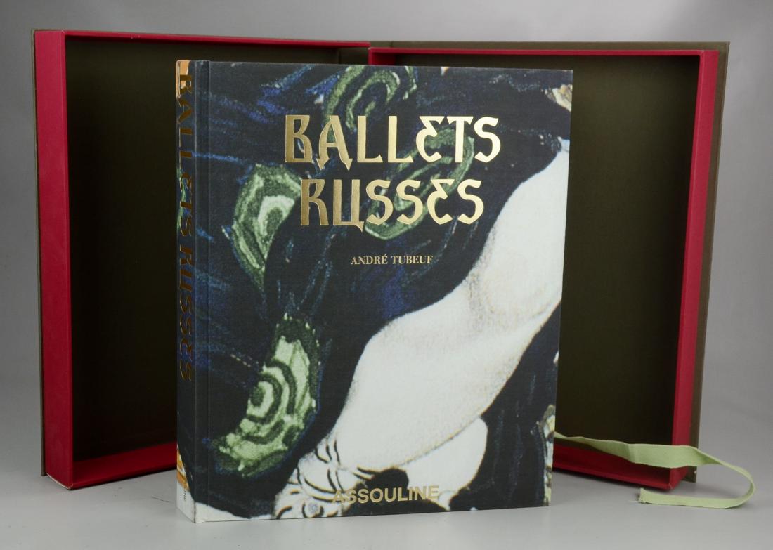 Andre Tubeuf, "Ballets Russes": Andre Tubeuf, "Ballets Russes" (NY: Assouline 2011), hand-bound limited edition with color plates in a linen clamshell case, 180 illustrations, finely printed compilation of images and documents on th