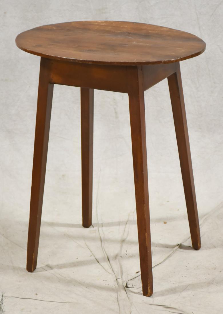 Oval pine Hepplewhite splayed leg stand: Oval pine Hepplewhite splayed leg stand, 19th c, 28" h x 23" w x 17-1/2" d