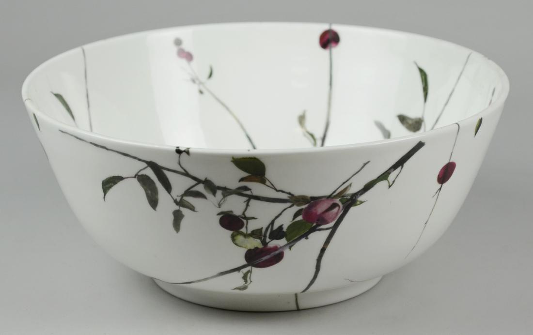 Royal Doulton The Wyeth Bowl: Royal Doulton porcelain, The Wyeth Bowl, 1973, crabapple tree branch design by Andrew Wyeth, 12-1/2" dia x 5-1/4" h