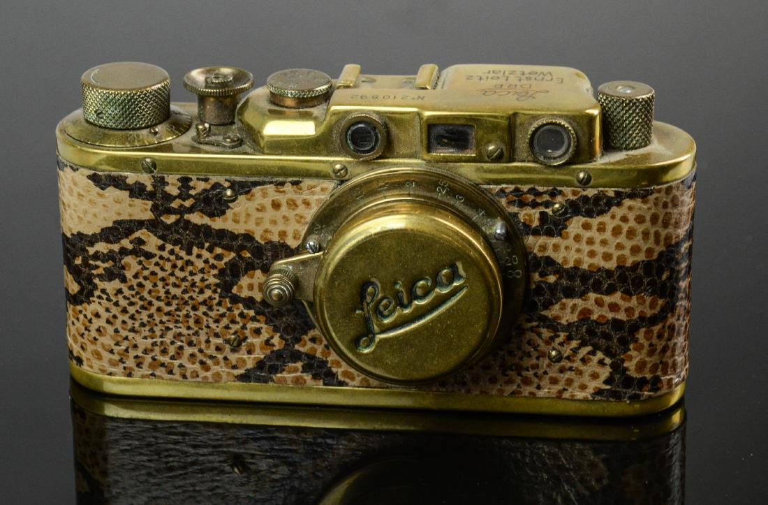 Soviet made fake Leica 1: Soviet made FED branded as Leica 1. Brass body with faux snakeskin