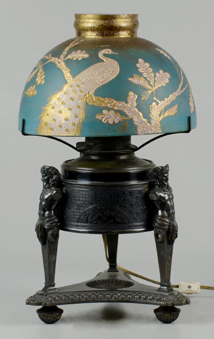 Electrified Oil Lamp Marked Meriden Jun 04, 2019 William Bunch