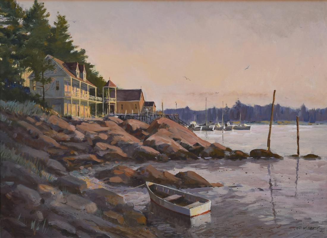 Kubitz, Frederick, oil on canvas "Sheepscot Marina" (1 of 3)