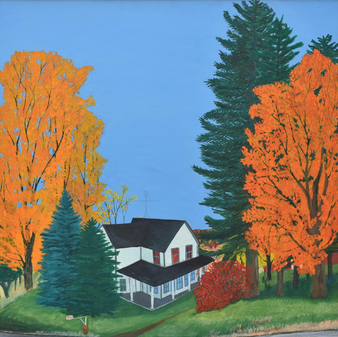 McEneaney, Sarah A., oil on board "Fall House" (1 of 4)