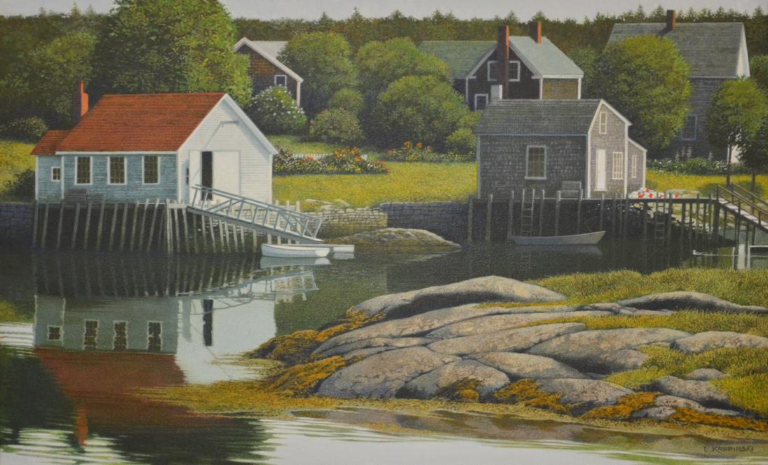 Krupinski, Loretta, oil on canvas "Carvers Harbor, (1 of 3)