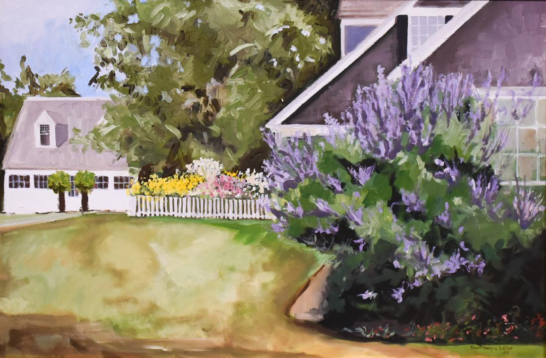 Lesher, Carol Horgan, oil on canvas "Cape Garden with (1 of 4)