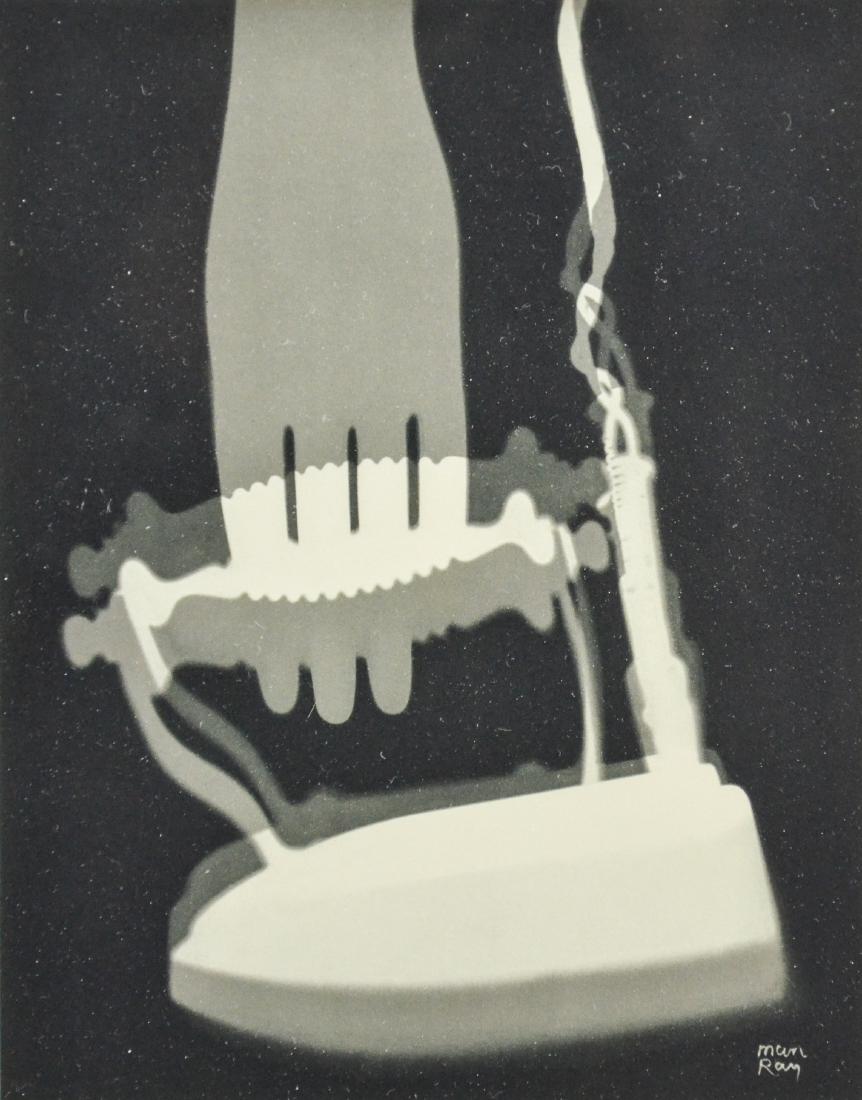 Man Ray Rayograph "Lingerie": Man Ray (American, 1890-1976), Rayograph Photogravure "Lingerie", printed for Compagnie Parisienne de Distribution d'Electricite © 1931, signed in plate, edition 323/500, 10-1/4" x 7", framed 17-1/8"
