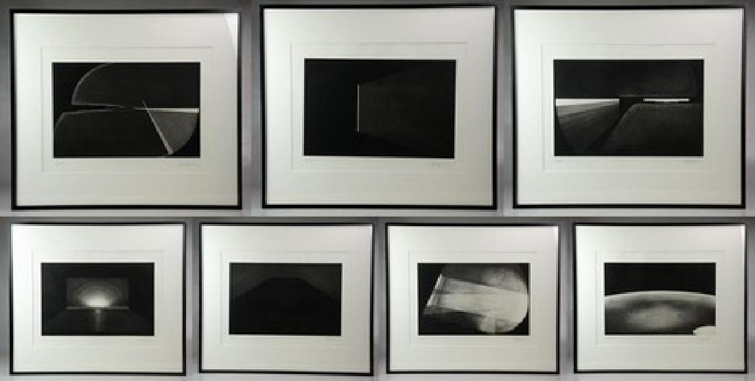 James Turrell "Deep Sky Suite", (7) Aquatints: James Turrell (American, b. 1943), "Deep Sky Suite", (7) aquatints on paper, complete set, each pencil signed, edition 32/45, 12-3/4" x 19-3/8" plate, framed 26-1/4" x 30", very good condition, not in