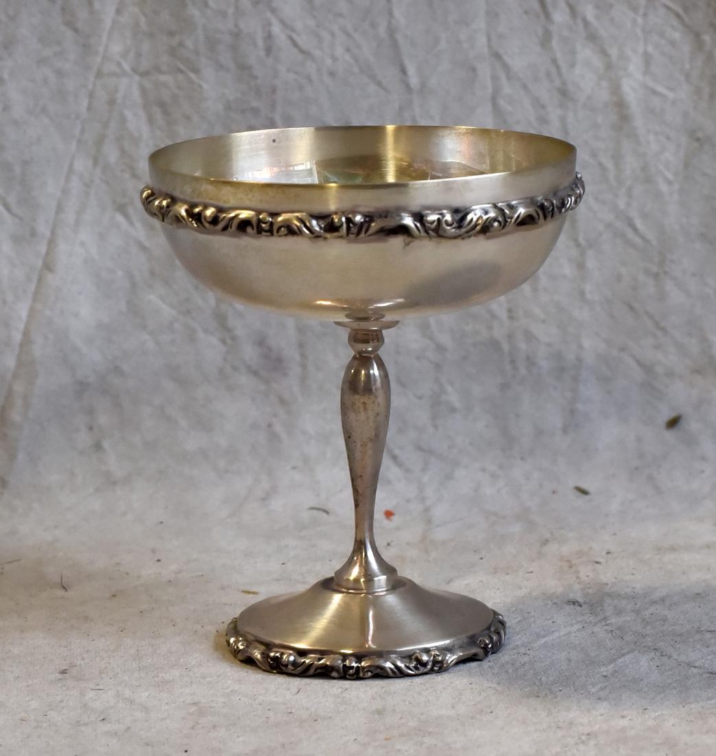 Sterling Silver Wine Goblet: Sterling SIlver Wine Goblet Made in Mexico Signed Jorez (6.5 TO)