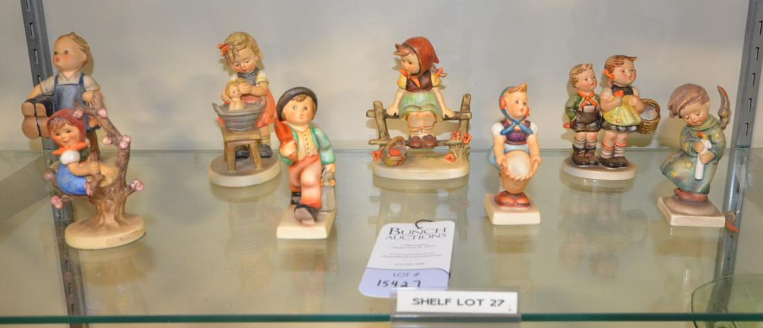 Shelf #27 - (8) Hummel Goebel Figures: Shelf #27 - (8) Hummel Goebel Figures (One Has a Broken Wing, One Has a Repair)
