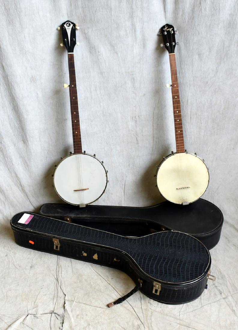 (2) Kay 5-String Banjos, Open Back: (2) Kay 5-string banjos, open back, 38-1/2" l, very good condition