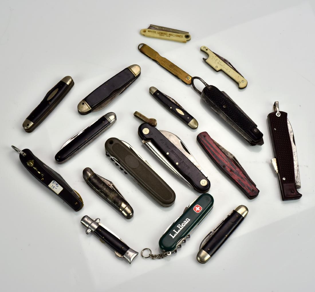 (17) Pocket Knives Including J.A. Henckels: (17) Pocket Knives Including Kabar, (2) Case, Sword Brand, (2) J.A. Henckels, Herbertz