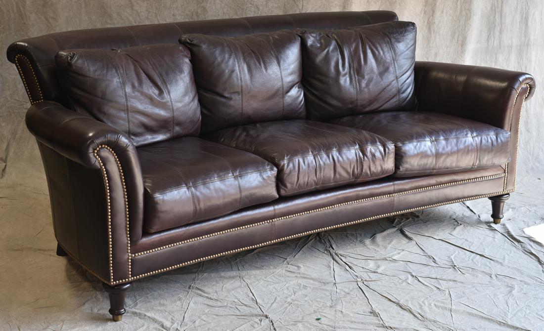 Ferguson Copeland Ltd Burdy Leather Sofa Aug 06 2019 William Bunch Auctions Appraisals In Pa Ferguson Copeland Ltd Burdy Leather, Ferguson Copeland Sofa