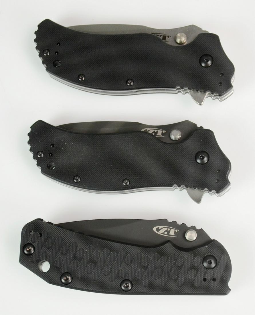 (3) Zero Tolerance Knives: (3) Zero Tolerance Knives Including: 0550BLK ZT Rick, 0350TSST, 0350SW