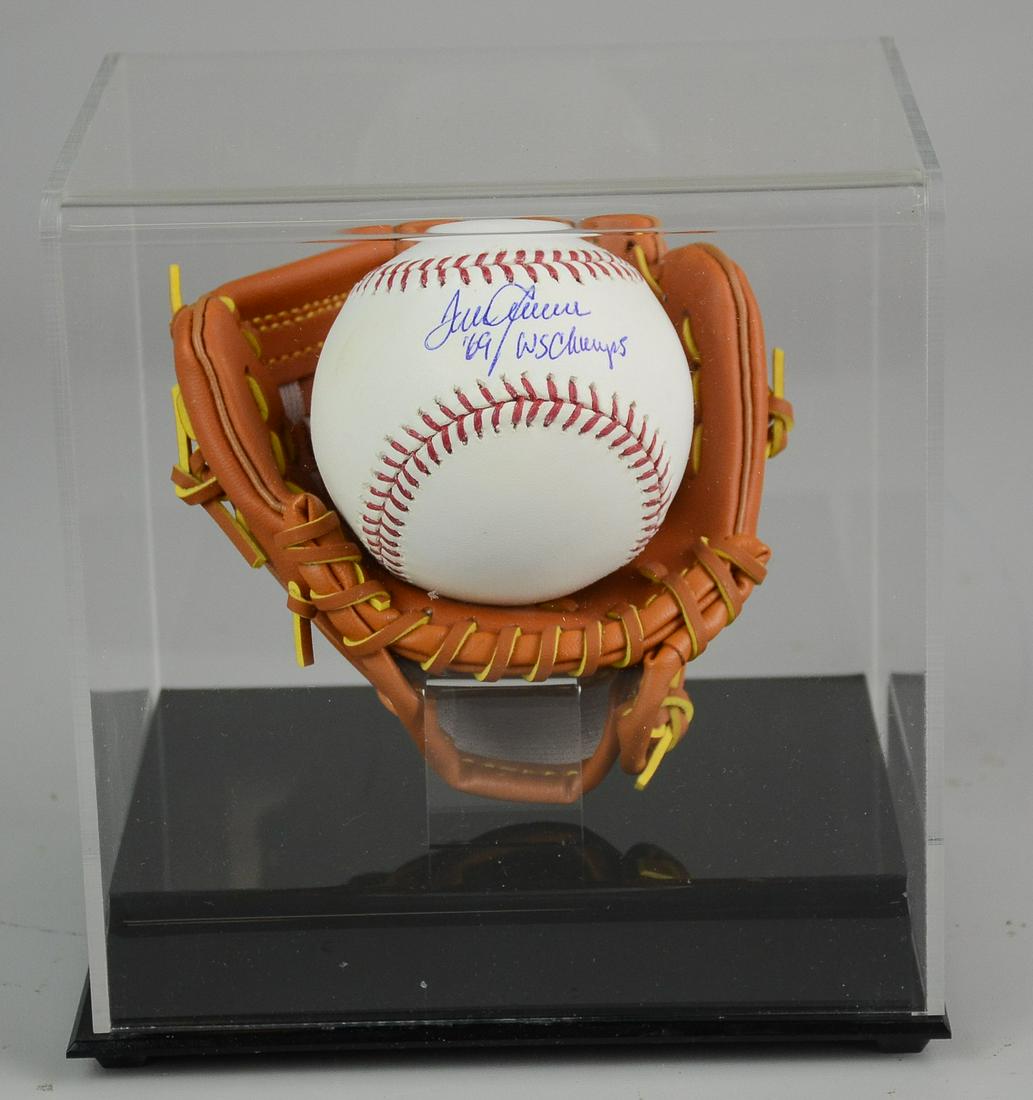 Tom Seaver autographed MLB baseball with case: Tom Seaver autographed MLB baseball with case, inscribed "69 WS Champs", Steiner certified