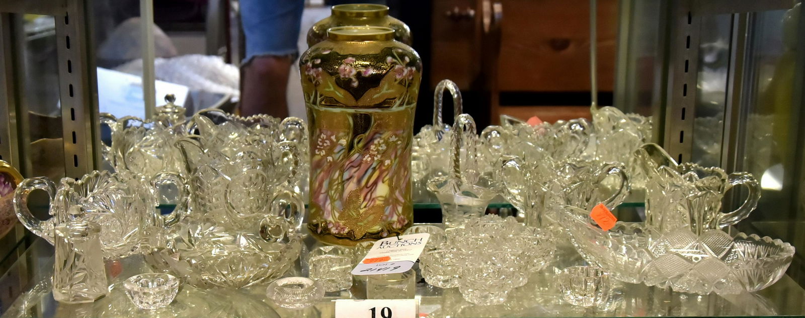 Shelf #19 - Cut Glass & Nippon Vase (1 of 1)
