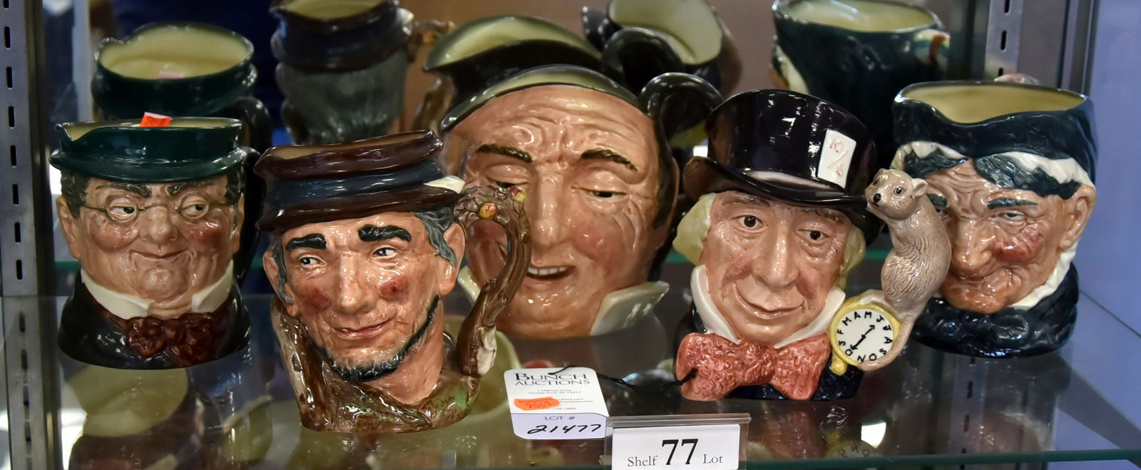 Shelf #77 - (5) Large Royal Doulton Toby Jugs (1 of 1)