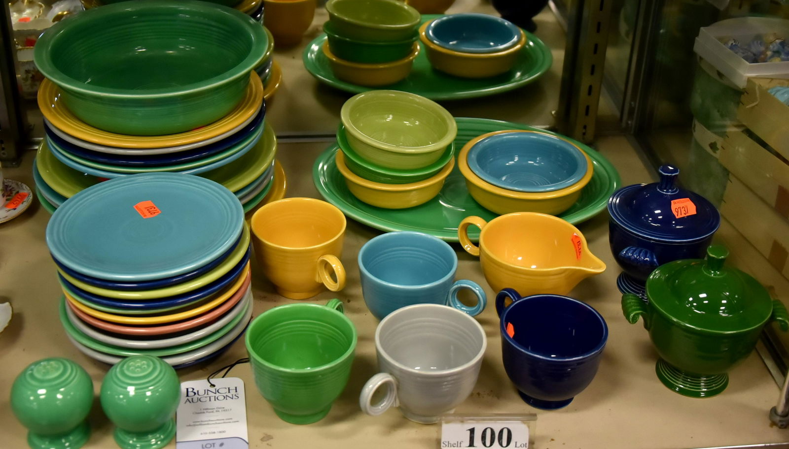 Shelf #100 - (31) Piece Fiestaware (1 of 1)