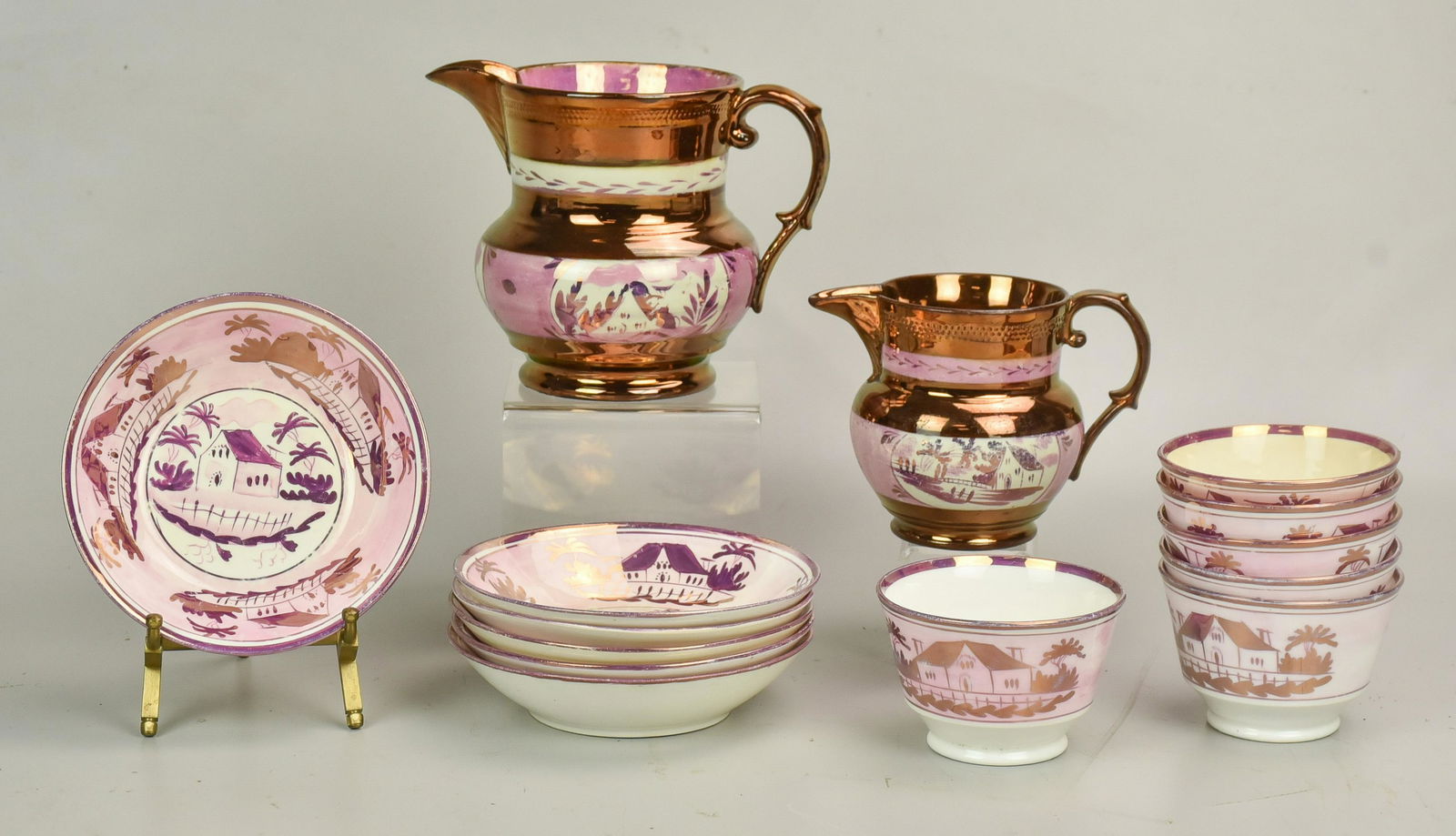 (14) Pcs. Pink Copper Lustre (1 of 1)
