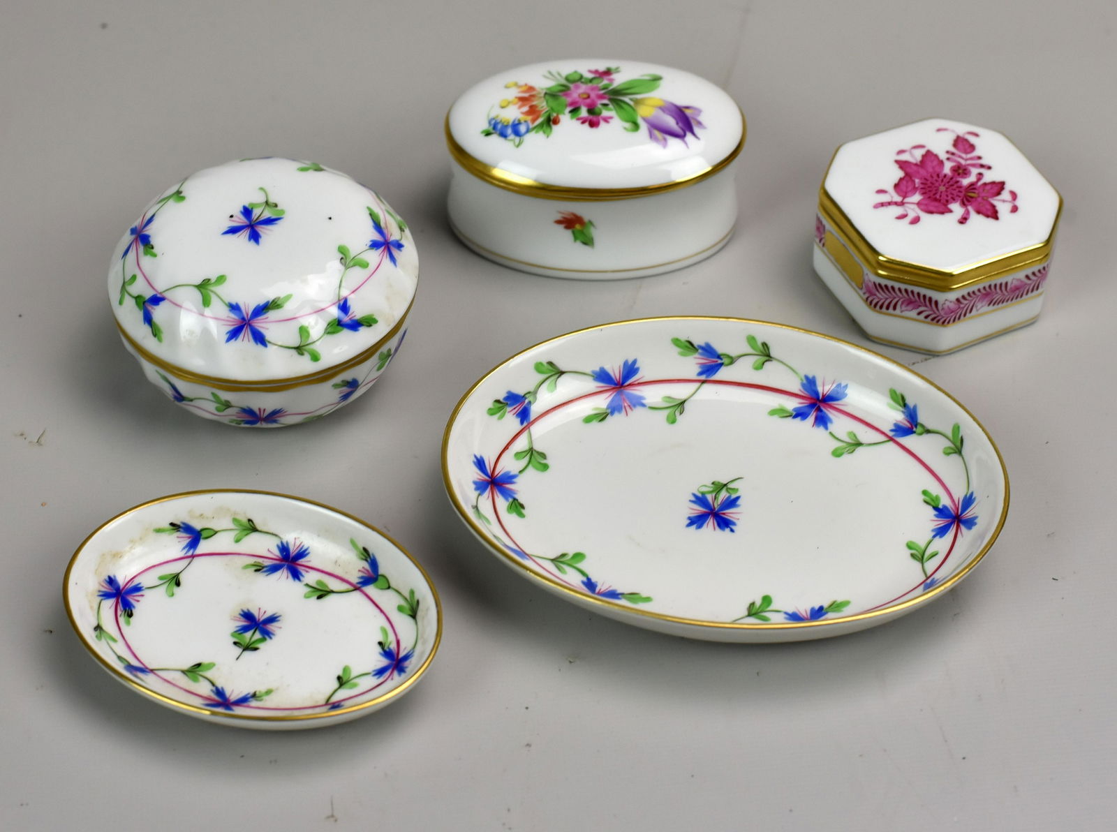 (5) Pcs Herend Porcelain (1 of 2)
