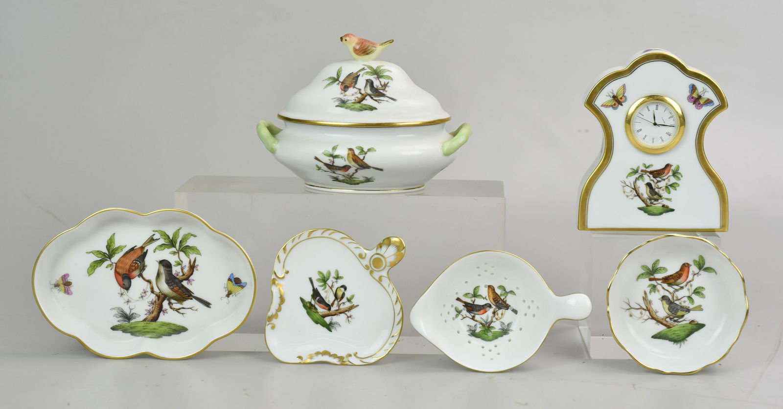 (6) Pcs Herend Rothschild Bird Porcelain (1 of 2)