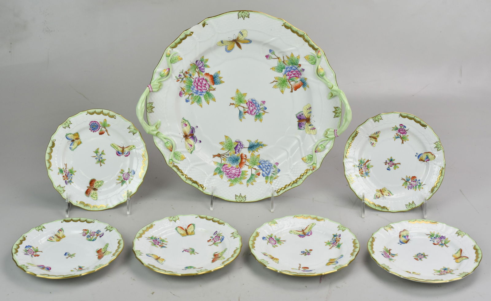 7-Pc Herend Queen Victoria Cake Set (1 of 2)