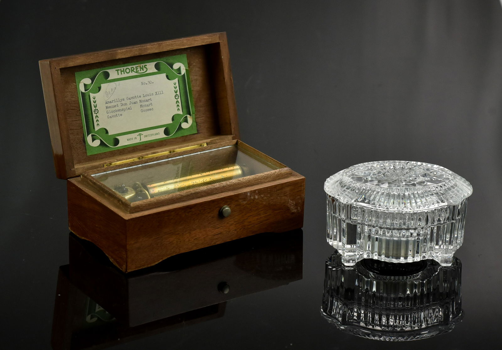 (2) Music Boxes, Thorens, Waterford (1 of 4)