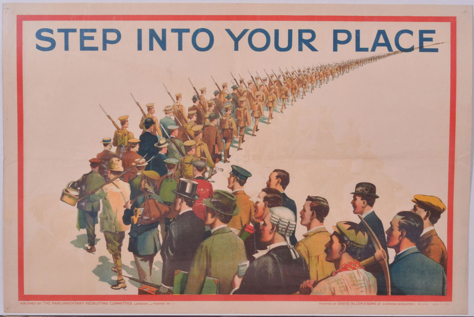 WWI Poster "Step Into Your Place", Great Britain (1 of 1)