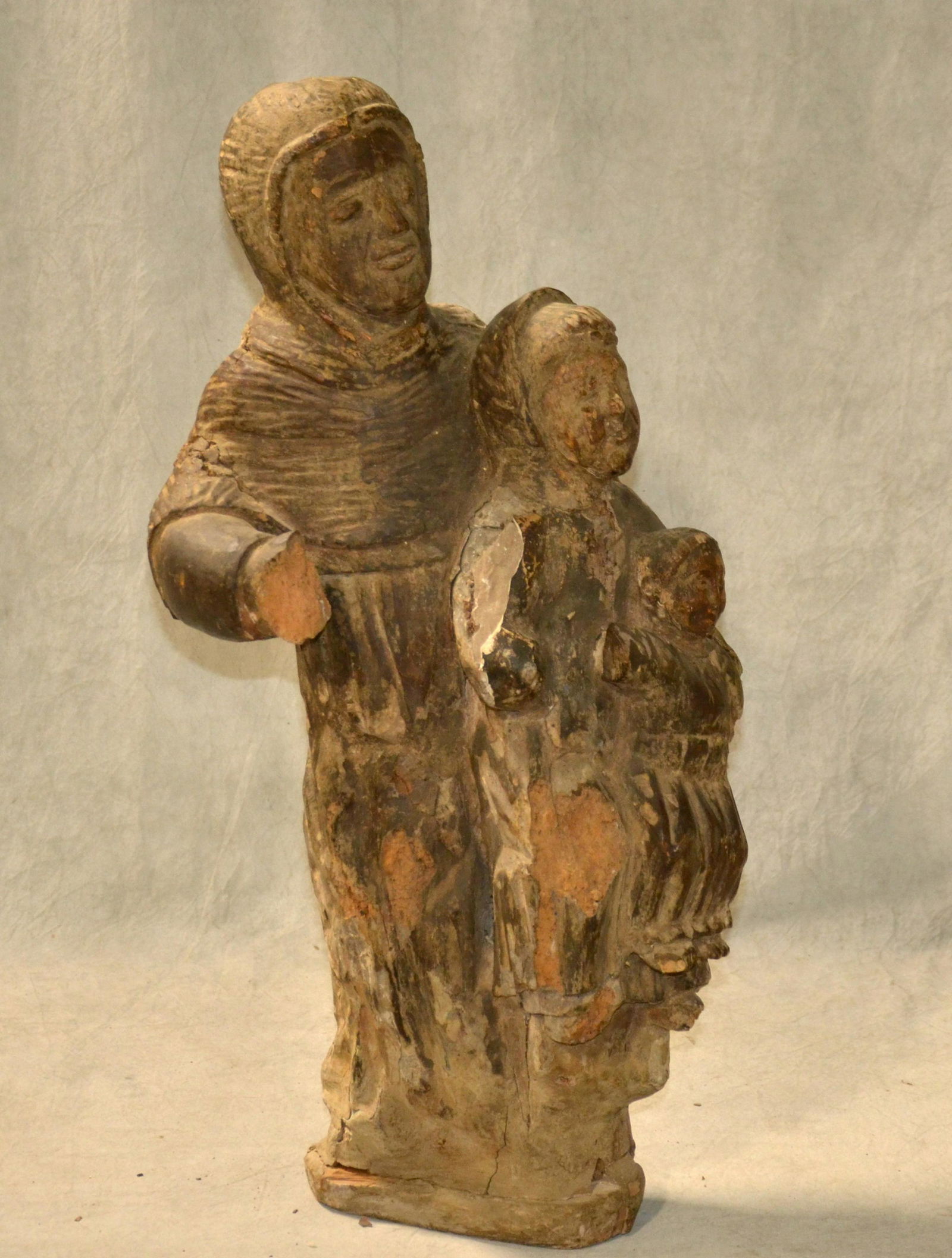 Carved Statue of St. Anne with the Virgin and Child (1 of 1)