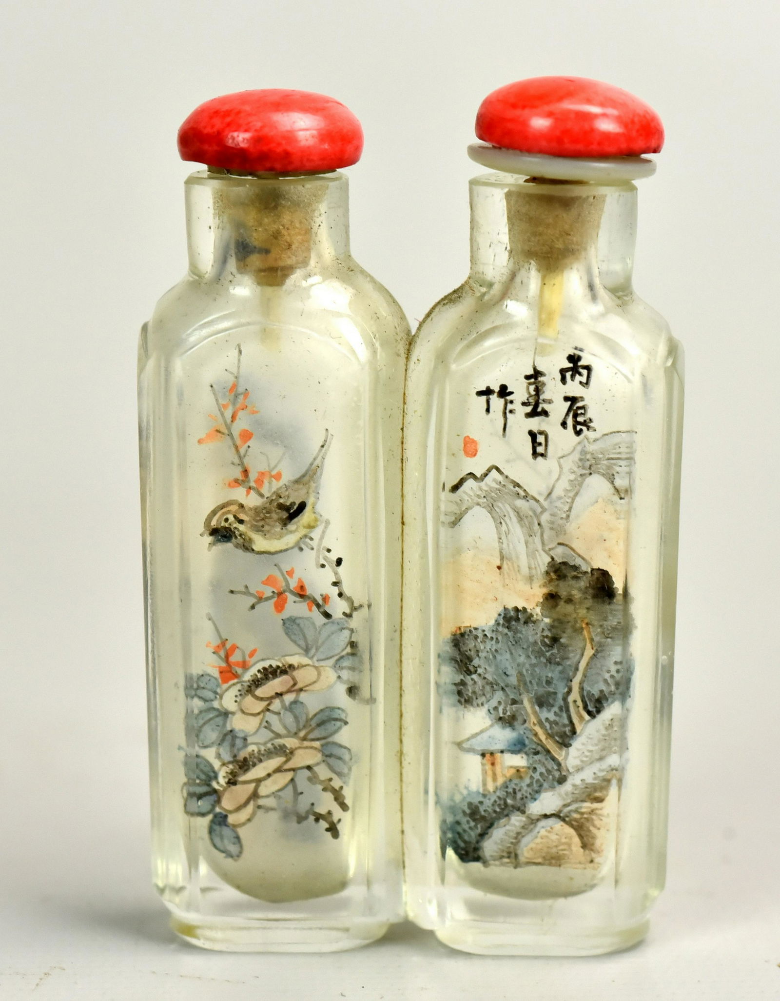 Interior Painted Double Snuff Bottle (1 of 2)