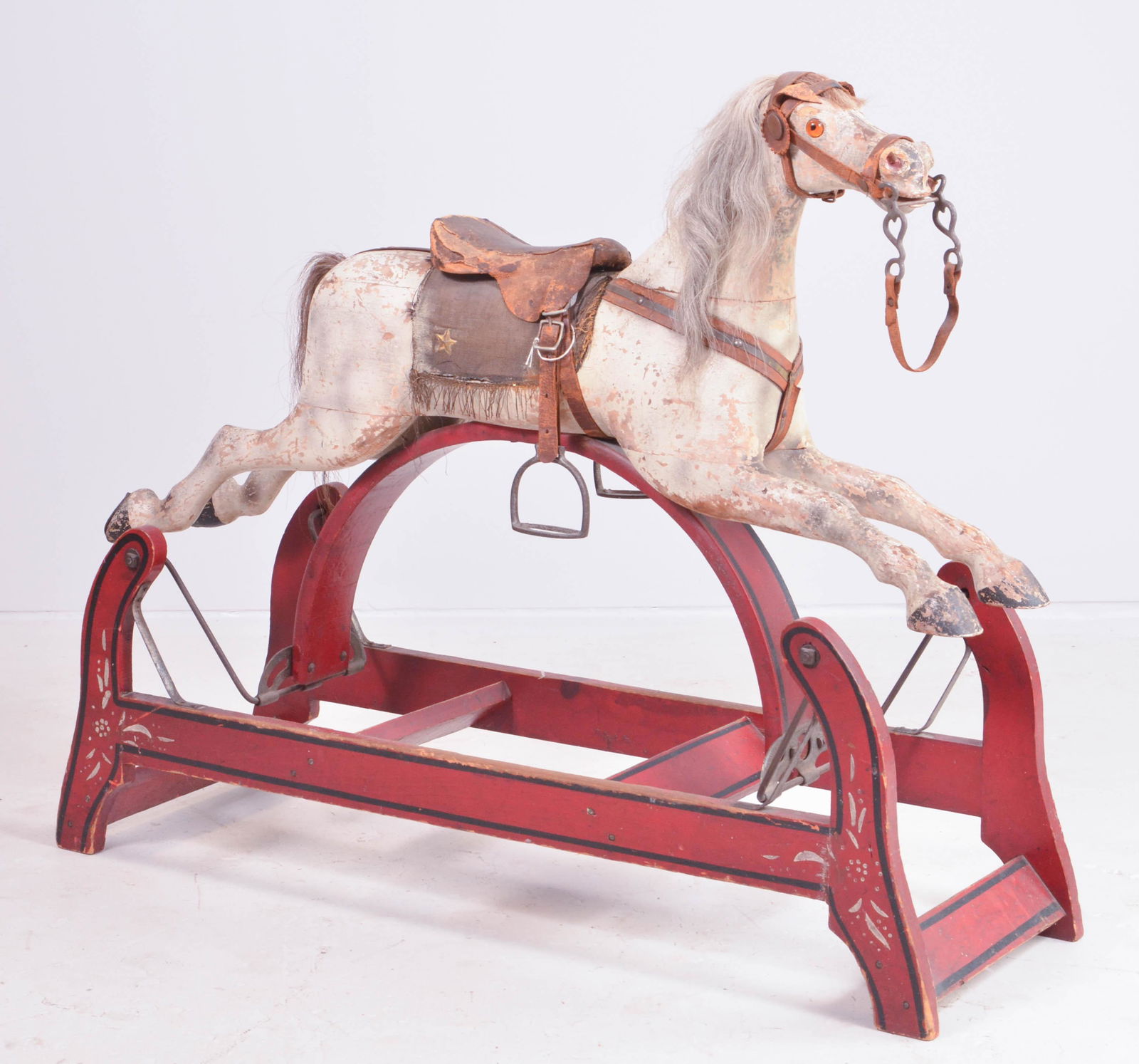 wooden glider rocking horse