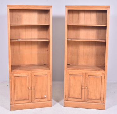 For Auction Pair Ethan Allen Maple Finished Cabinets 22122 On