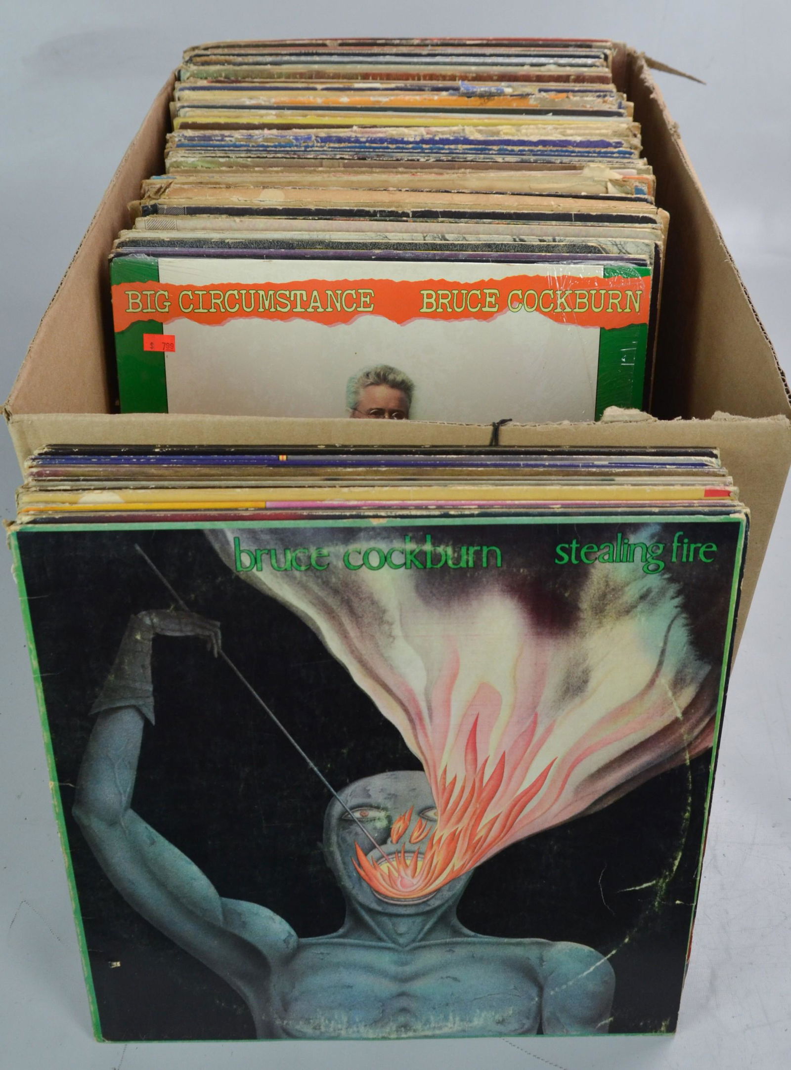 Lof of 83 Classic Rock 33-1/3 Records: Lot of 83 classic Rock 33-1/3 records, including 23 Bruce Cockburn, Janis Ian, Joan Baez, Julie Driscoll, Judy Collins, Cream, Eric Clapton, Mammas & Pappas, Byrds, Jeff Beck