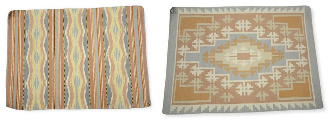 (2) Ruth Nelwood , 2 Grey Hills carpets: (2) Ruth Nelwood , 2 Grey Hills carpets, 23 1/2" x 32". 32 1/2" x 42 1/2"