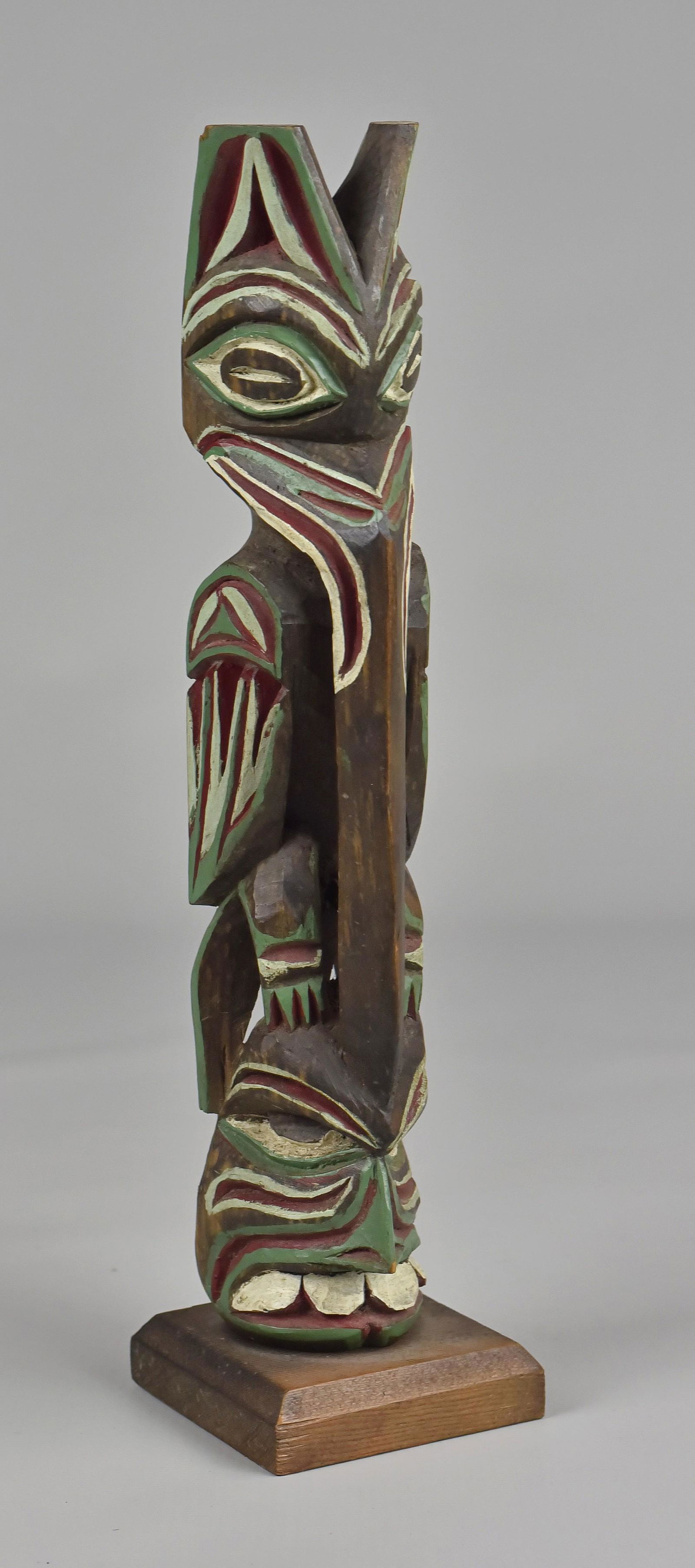 John Williams Carved Northwest Totem Pole: John Williams Carved Northwest Totem Pole (13" h)