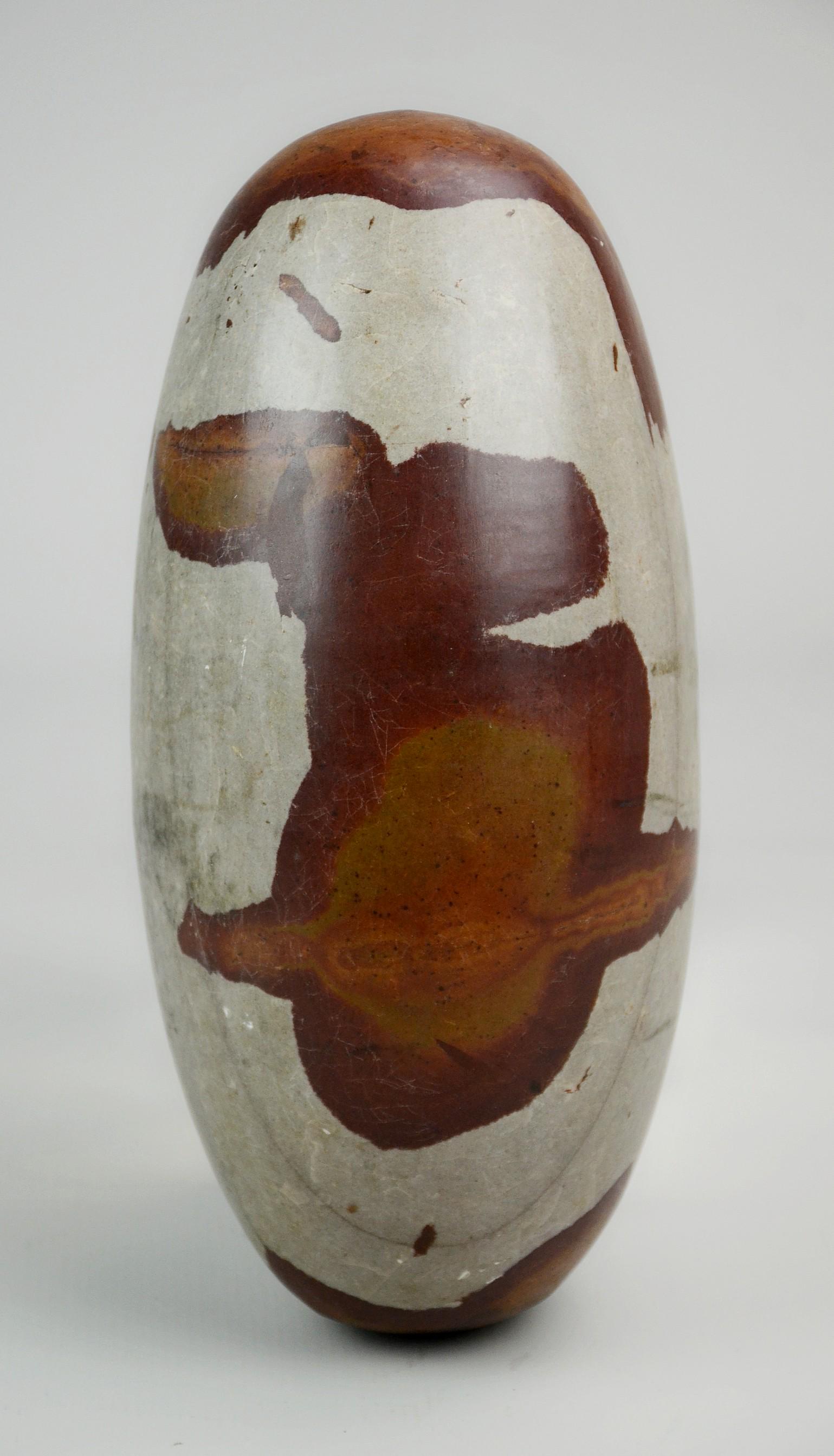 Shiva Lingam Stone: Shiva Lingam stone from Holy Narmada River, India, 11" l